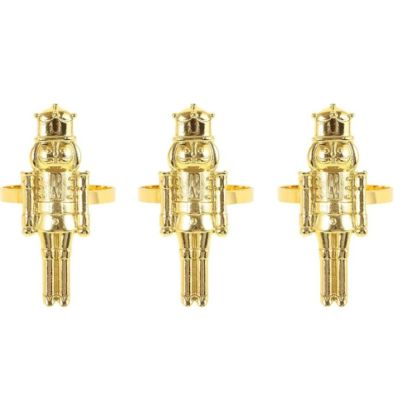 Set Adorno Colgante Cascanueces Dorados 4 Piezas 10cm Santini 5001836 – Estilo Festivo