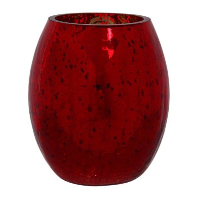 Florero Vidrio Gota Rojo 16x19cm Santini