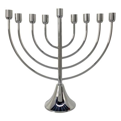 Candelabro Menora Hanukkah 9 Puntos Plata 41x12x37cm Santini 5900247 – Estilo Religioso
