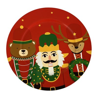 Plato Base 33X33x1.5Cm Navideño Cascanueces Santini (180-7600169)