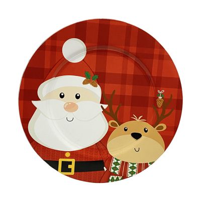 Plato Base 33X33x1.5Cm Navideño Santa Santini (180-7600173)