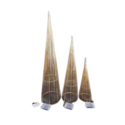 Set decorativo navideño de 3 piezas – champagne con luz STN