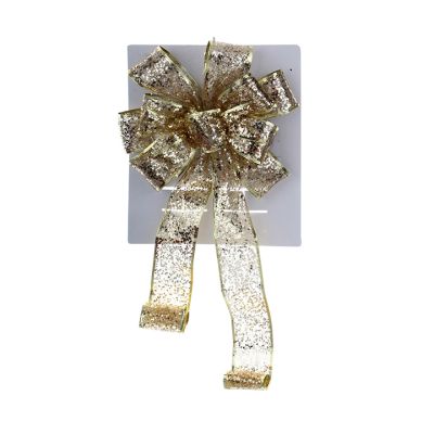 Lazo Navideño Dorado 29x78cm NX 5800097 – Decoración Elegante