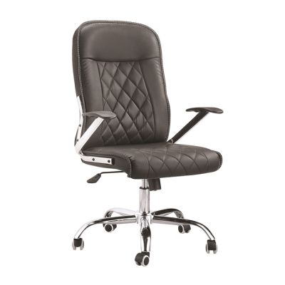 Silla Escritorio Poliuretano Negro (B611)