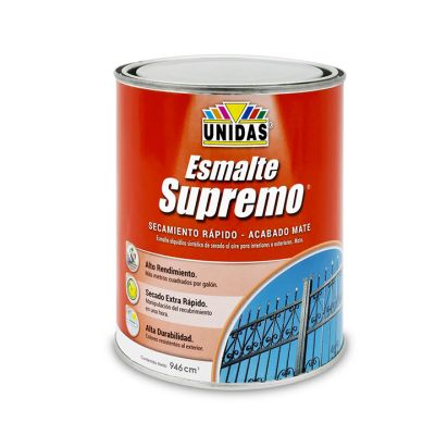 Esmalte Supremo Litro (Blanco Mate) Exterior-Interior Unidas (580B)