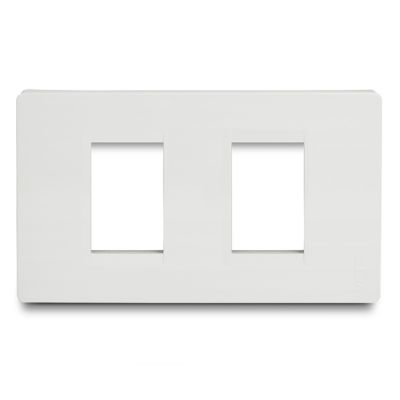 Placa Blanca 2 Módulos Premium Veto (Pre16412)