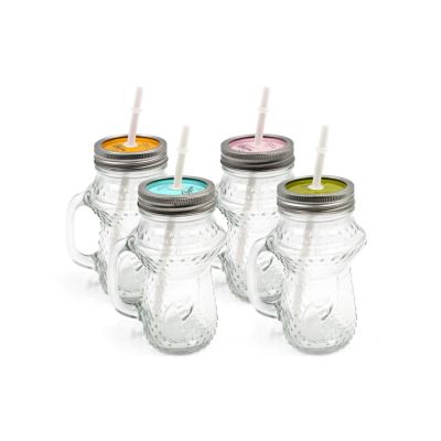 Set Jarros Vidrio 4 Piezas con Sorbete 8oz WP 3278 – Diseño Moderno