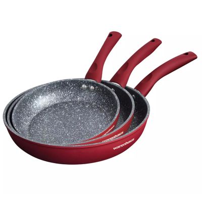 Set Sartenes 3 Piezas Rojo Grafito Warenhaus M29539 – Estilo Moderno