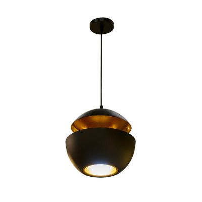 Lámpara Colgante E27 Aluminio Negro/Dorado XILED