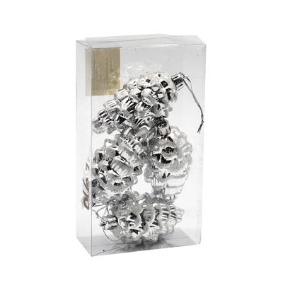 Cono de Pino Set Plata 4 Piezas (Sy18cbb-266)