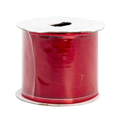 Cinta Navideña Roja 6.3cm x 3yd YW18WXH035 – Decoración Festiva