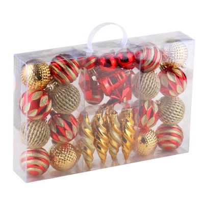 Decoración Navideña Set Rojo y Dorado 34 Piezas (Sy18cbb-55)