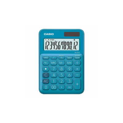 Calculadora digital azul pila/solar Casio CAS-MS10BE