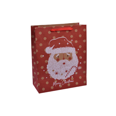 Funda de regalo navideña 26x32x10 cm – diseño Santa Kraft Ideal