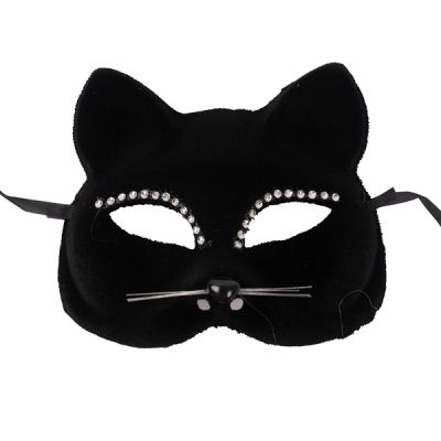 Antifaz Halloween gamuza - gato negro IMP Rey