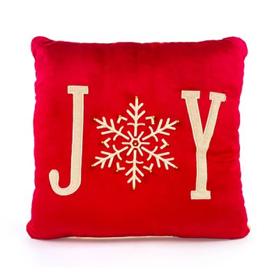 Cojín navideño 45x45 cm color vino – diseño Joy Copo Kal