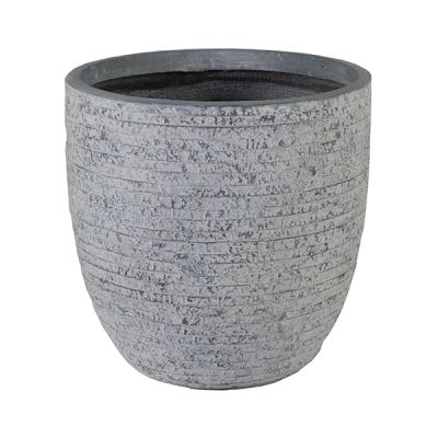 Macetero redondo gris Utah Egg Pot MGC