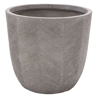 Macetero redondo taupe Iowa Egg Pot MGC