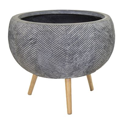 Macetero bowl alto gris Iowa Leggs MGC