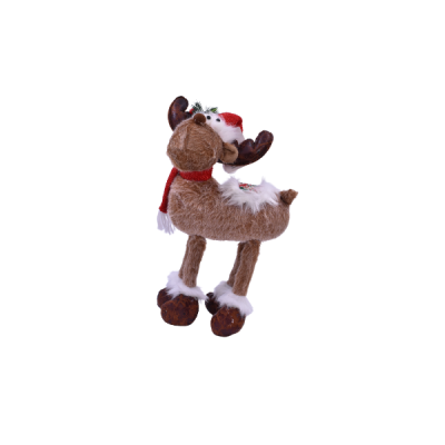 Muñeco reno navideño parado 45 cm – con gorro Miro