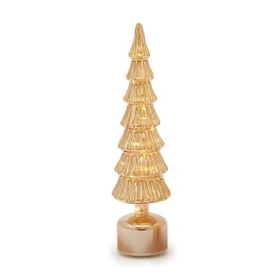 ADORNO NAV ARBOL 32.5CM DORADO C/LUZ MIRO