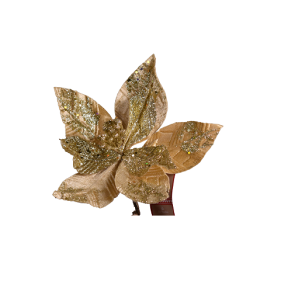 Flor navideña Poinsetia 25 cm – color dorado Miro