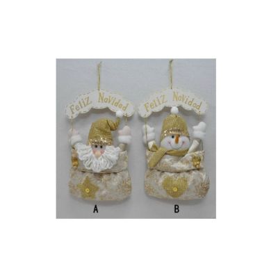 Muñeco navideño dorado con regalo – 19 pulgadas Miro