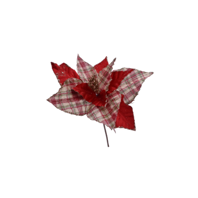 Flor navideña Poinsettia 30 cm – color rojo Miro
