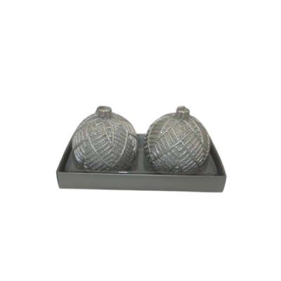 Velas Bolas de Navidad Juego de 2 Velas Color Champagne 6Cm Maranelo(Nb21195-88)