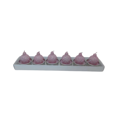 Velas Bolas de Navidad Juego de 6 Velas Color Rosado Maranelo(Nb21195-89)