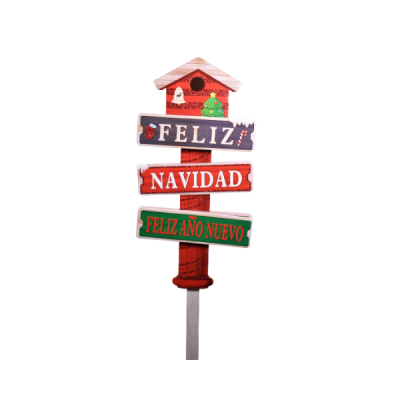 Estaca decorativa navideña para jardín – diseño clásico