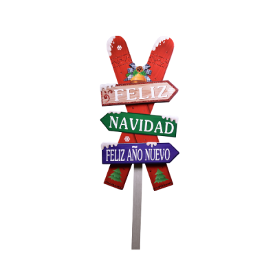 Estaca decorativa navideña para jardín – diseño clásico