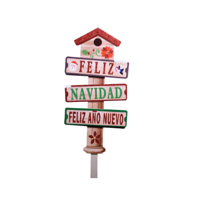 Estaca decorativa navideña para jardín – diseño clásico