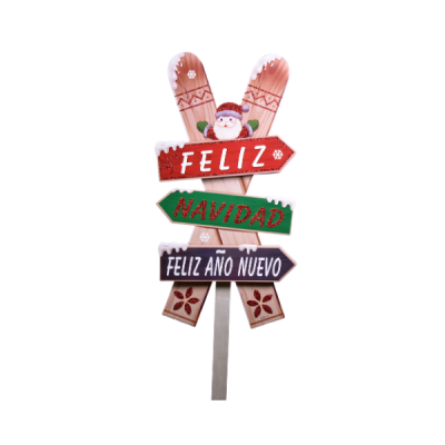 Estaca decorativa navideña para jardín – diseño clásico