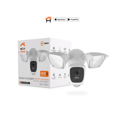 Cámara exterior Nexxt NHC-F610 Smart WiFi 1080p con 2 reflectores LED IP65