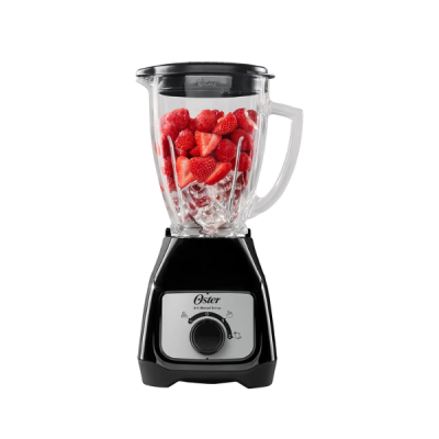 Licuadora 2 velocidades negra con perilla y jarra de vidrio - Oster BLSTKAG-BRD
