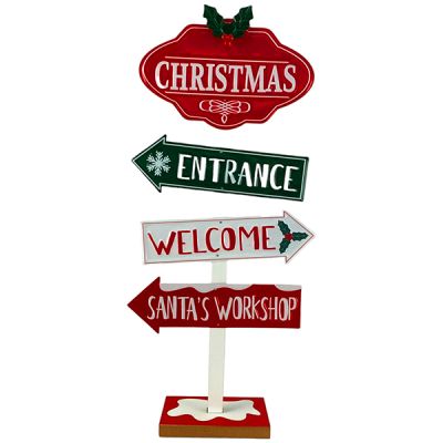 Letrero metalico navidad 39cm STN