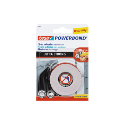 Cinta doble faz ultrastrong 19mm x 1.5m Tesa TES-55791000