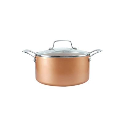 Cacerola cerámica 24cm con tapa Copper inducción UMCO UMC-9621
