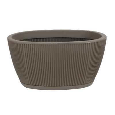 Macetero ovalado taupe SP27 Vasart