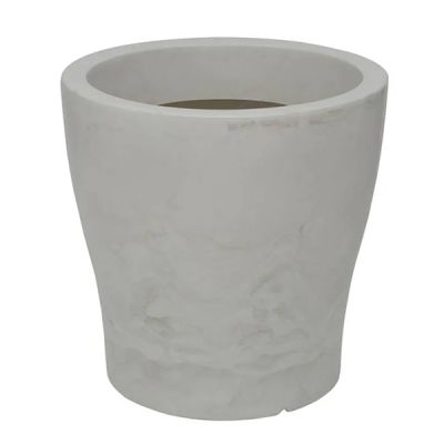 Macetero redondo blanco Milao Vasart