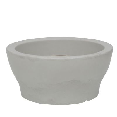 Macetero bajo redondo blanco Milao Vasart