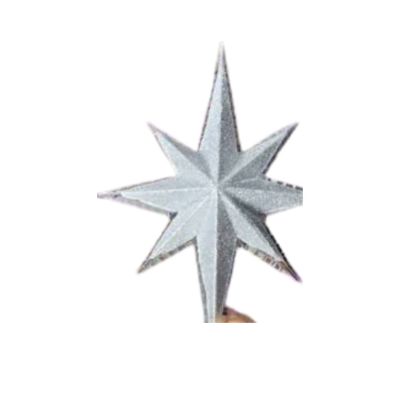 Estrella navideña plateada 17 cm – diseño brillante