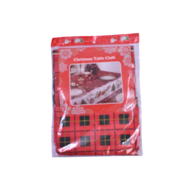 Mantel navideño rectangular 6 puestos – diseño rojo con árboles YXO