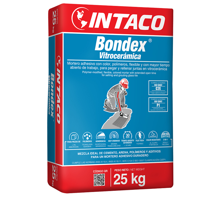 Bondex Vitrocerámica Blanco 25KG INTACO (P1552) - Kitton Home Center