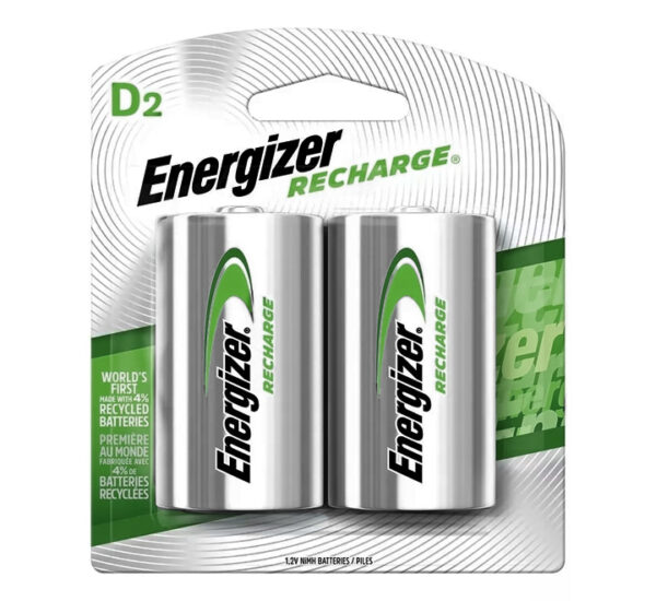 Pila D2 Recargable (2 Unidades) ENERGIZER (NH50BP2)