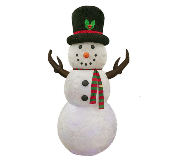 Hombre De Nieve Felpa Con Luz Disco 2.40 Metros MARANELO (Sz21115-12)