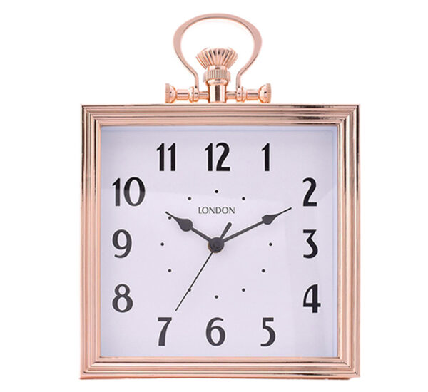 RELOJ CUADRADO DE PARED ROSADO NX(423-280248)