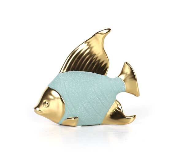 Pez Decorativo Turquesa Con Dorado 13Cm NORITEX (441-627493)