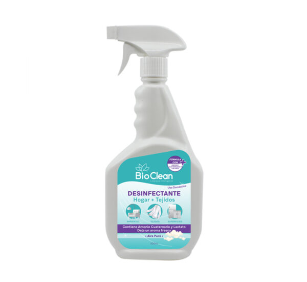 Desinfectante Hogar+Tejidos Aire Puro Con Atomizador 500ML BIOCLEAN